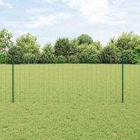 VidaXL Hek met paal groen 1 x 10 m staal - thumbnail