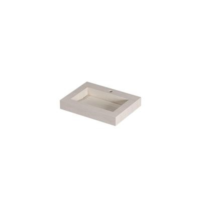 INK Pitch Wastafel keramische slab bak met drain en front en side skirts 1 kraangat 60x45x9 Travertin mat INK Pitch Wastafel keramische slab bak met drain en front en side skirts 1 kraangat 60x45x9 Travertin mat