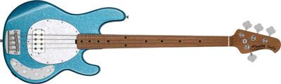 Sterling by Music Man StingRay Ray34 Blue Sparkle elektrische basgitaar Sterling by Music Man StingRay Ray34 Blue Sparkle elektrische basgitaar