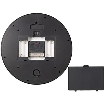 BRESSER MyTime LEDsec wandklok 24 cm met temperatuurweergave (wit)
