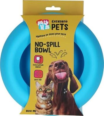 Excellent Pets No-Spill Bowl 800ml Blauw M