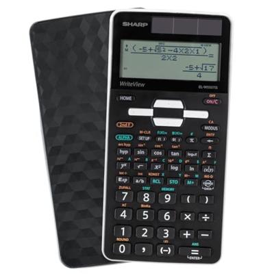 Sharp Schulrechner EL-W 550 TG Schoolrekenmachine Zwart (b x h x d) 80 x 15 x 166 mm