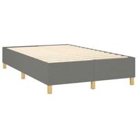 Boxspring met matras stof donkergrijs 120x190 cm - thumbnail