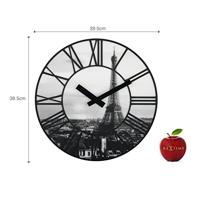 NeXtime ne-3004 wandklok dia. 39 cm, plastic, 3d, grijs, 'la ville' - thumbnail