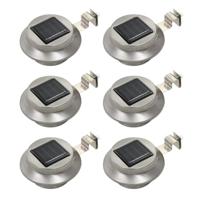 VidaXL Led-solarlampen rond 12 cm wit 6 st - thumbnail