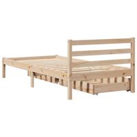 Bedframe zonder matras massief grenenhout 90x190 cm - thumbnail