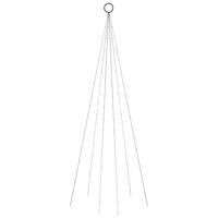 Vlaggenmast kerstboom 108 LED's warmwit 180 cm - thumbnail