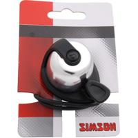 Simson fietsbel allure chroom-zwart op kaart - thumbnail