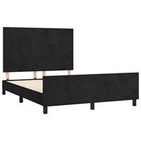 Bedframe zonder matras 140x200 cm fluweel zwart - thumbnail