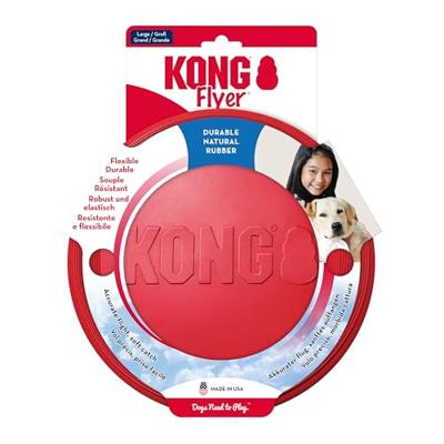 KONG FLYER FRISBEE ROOD 23X23X3 CM