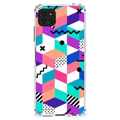 Samsung Galaxy A22 5G Shockproof Case Blokken Kleurrijk Samsung Galaxy A22 5G Shockproof Case Blokken Kleurrijk