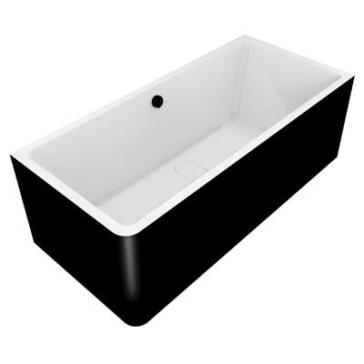 Ligbad Polysan Marlene 185x85x63 cm Asymmetrisch Rechts Zwart / Wit Ligbad Polysan Marlene 185x85x63 cm Asymmetrisch Rechts Zwart / Wit