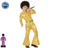 Kostuums voor Kinderen Disco Gouden (2 Onderdelen) (2 pcs) - Maat: 3-4 Jaar - Maat: 3-4 Jaar - thumbnail
