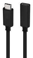 NanoCABLE 10.01.4502 Gen2X2 USB 3.2-kabel, 100 W, 4 K/60 Hz, USB-C/M-USB-C/H, zwart, 2 m - thumbnail