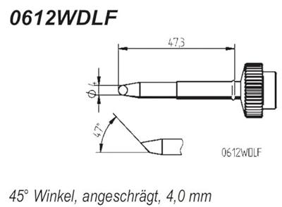 Ersa 0612WDLF Soldeerpunt Schuin Grootte soldeerpunt 4 mm Inhoud: 1 stuk(s)