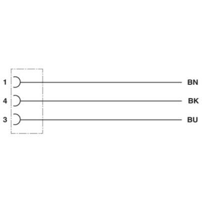 Phoenix Contact 1415870 Sensor/actuator aansluitkabel Aantal polen (sensoren): 3 1.50 m 1 stuk(s)