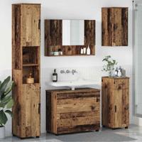 Badkamermeubelset 5 pcs Oud hout 30 x 35 x 192 cm Bewerkt hout - thumbnail