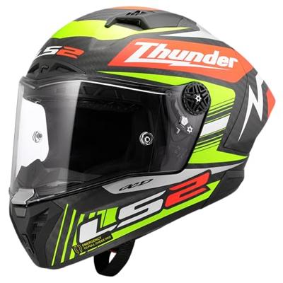 LS2 integraalhelm "ff805 thunder carbon gp aero replica zwart". helmet ff805 thunder gp aero replica sw. gr. s