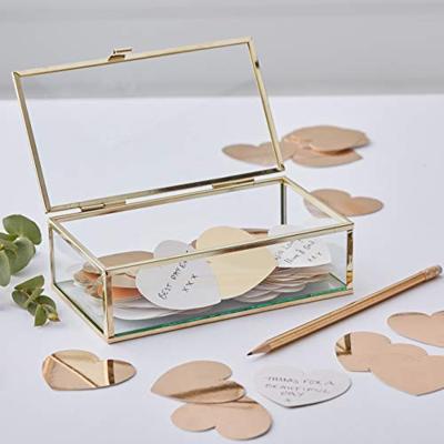 Ginger Ray GO-114 Gold Wedding Glazen Kistje Gastenboek
