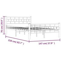 Bedframe staal zwart 140x200 cm - thumbnail