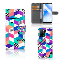 OPPO A16/A16s/A54s | Book Case | Blokken Kleurrijk - thumbnail