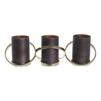 Kaarshouder DKD Home Decor Kristal Aluminium (20 x 7 x 6 cm) (52 x 15 x 16,5 cm) - thumbnail