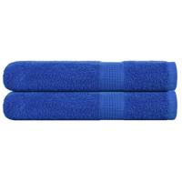 VidaXL Saunahanddoeken frogn 2 st 80x200 cm 360 g/m² blauw - thumbnail