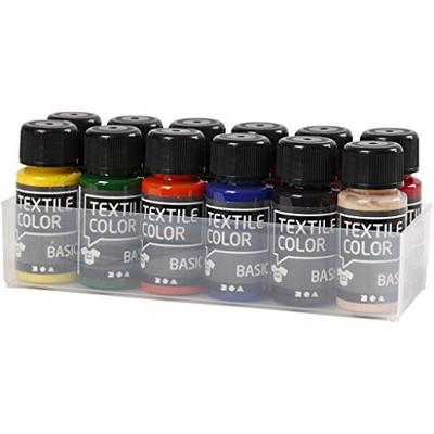 Creativ Company Textile color semi-dekkende textielverf, 12x50ml