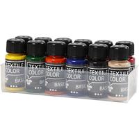 Creativ Company Textile color semi-dekkende textielverf, 12x50ml - thumbnail