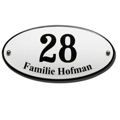 Emaille naambord ovaal Rand Emaille naambord ovaal Rand