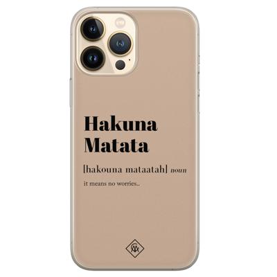 iPhone 13 Pro Max siliconen hoesje - Hakuna matata iPhone 13 Pro Max siliconen hoesje - Hakuna matata