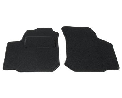 Automatten op maat - zwart stof - VW Caddy 9K 1995-2004 (voorzijde)