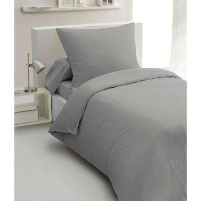 Dekbedovertrekset 2-delig - HOME LINGE PASSION - HP72080 - 82 g microvezel - 140 x 200 cm - Lichtgrijs