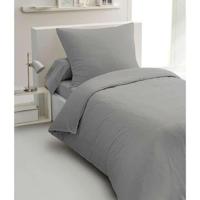 Dekbedovertrekset 2-delig - HOME LINGE PASSION - HP72080 - 82 g microvezel - 140 x 200 cm - Lichtgrijs - thumbnail