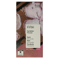Vivani Chocoladereep Puur met Amandelen - thumbnail