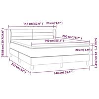Boxspring met matras fluweel donkergroen 140x200 cm - thumbnail