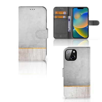 Apple iPhone 14 | Book Style Case | Wood Concrete