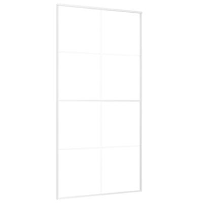 VidaXL Schuifdeur 102,5x205 cm esg-glas en aluminium wit VidaXL Schuifdeur 102,5x205 cm esg-glas en aluminium wit