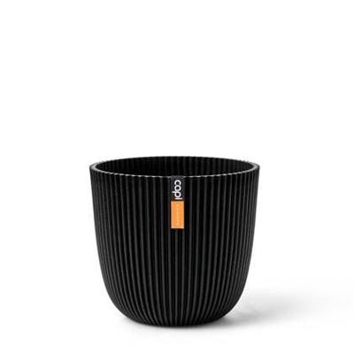 Capi Pot bol groove textile 16x15 - Zwart