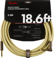 Fender Deluxe Cables instrumentkabel 5.5m geel recht+haaks - thumbnail