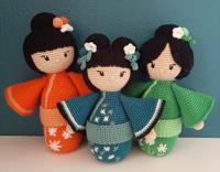 Haakpakket byClaire Kokeshi Set van 3 - thumbnail