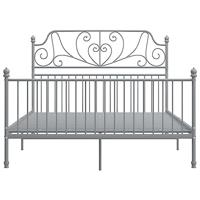 Bedframe zonder matras metaal grijs 140x200 cm - thumbnail