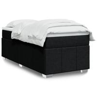 Boxspring met matras stof zwart 100x200 cm - thumbnail