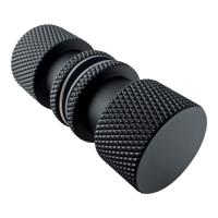 BRAUER Handgreep enkelpunts model B Carving tbv glazen deuren mat zwart - thumbnail