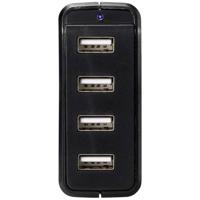 VOLTCRAFT UC-4AXX001 USB-oplader 24 W 4x USB-A Zwart Binnen - thumbnail
