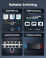 Cudy 24-port gigabit unmanaged switch (zwart) - thumbnail