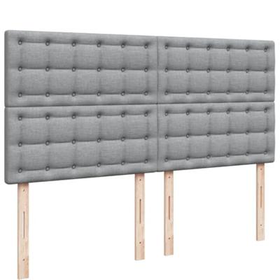 Boxspring met matras stof lichtgrijs 180x200 cm