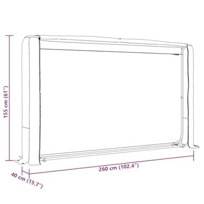 Haardhoutrek met regenhoes 250x25x150 cm gegalvaniseerd staal Haardhoutrek met regenhoes 250x25x150 cm gegalvaniseerd staal