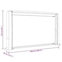 Haardhoutrek met regenhoes 250x25x150 cm gegalvaniseerd staal - thumbnail