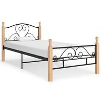 Bedframe metaal zwart 90x200 cm - thumbnail